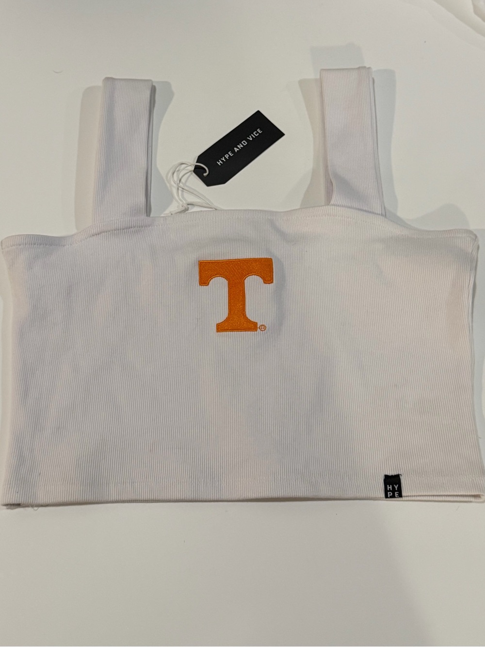 Tennessee Vols White Crop Tank Top from Hype and Vice